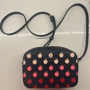 Kate Spade Black Mini Bag with Apple Print